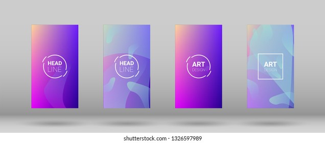 Fluid Shapes. Banner Design Composition. Horizontal Orientation. Modern Geometric Pattern. Fluid Shapes.