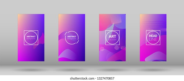 Fluid Shapes. Banner Design Composition. Modern Geometric Pattern. Horizontal Orientation. Fluid Shapes.