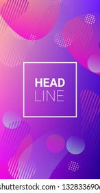 Fluid Shapes. Banner Design Composition. Modern Geometric Pattern. Horizontal Orientation. Fluid Shapes.