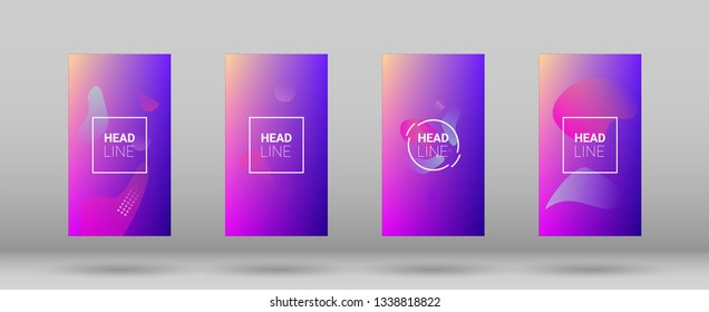 Fluid Shapes. Banner Design Composition. Horizontal Orientation. Modern Geometric Pattern. Fluid Shapes.