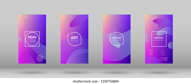 Fluid Shapes. Banner Design Composition. Modern Geometric Pattern. Horizontal Orientation. Fluid Shapes.