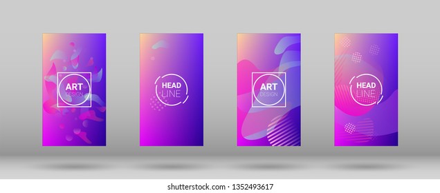 Fluid Shapes. Banner Design Composition. Modern Geometric Pattern. Horizontal Orientation. Fluid Shapes.