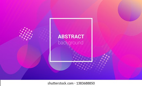 Fluid Shapes. Banner Design Composition. Horizontal Orientation. Modern Geometric Pattern. Fluid Shapes.