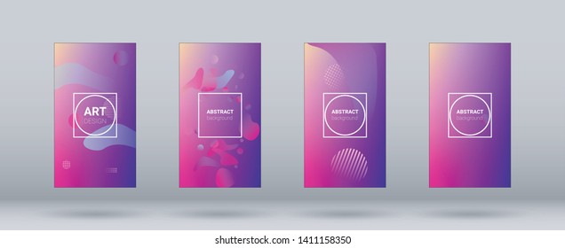Fluid Shapes. Banner Design Composition. Modern Geometric Pattern. Horizontal Orientation. Fluid Shapes.