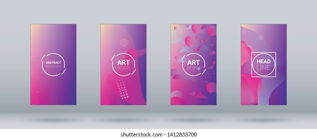 Fluid Shapes. Banner Design Composition. Modern Geometric Pattern. Horizontal Orientation. Fluid Shapes.