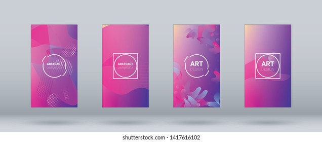 Fluid Shapes. Banner Design Composition. Modern Geometric Pattern. Horizontal Orientation. Fluid Shapes.