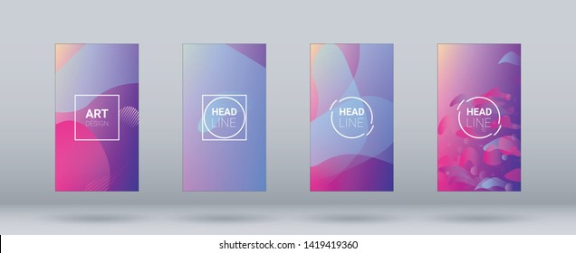 Fluid Shapes. Banner Design Composition. Modern Geometric Pattern. Horizontal Orientation. Fluid Shapes.