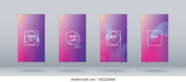 Fluid Shapes. Banner Design Composition. Modern Geometric Pattern. Horizontal Orientation. Fluid Shapes.