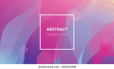 Fluid Shapes. Banner Design Composition. Horizontal Orientation. Modern Geometric Pattern. Fluid Shapes.