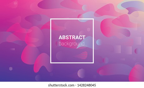 Fluid Shapes. Banner Design Composition. Modern Geometric Pattern. Horizontal Orientation. Fluid Shapes.