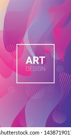 Fluid Shapes. Banner Design Composition. Horizontal Orientation. Modern Geometric Pattern. Fluid Shapes.
