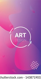 Fluid Shapes. Banner Design Composition. Modern Geometric Pattern. Horizontal Orientation. Fluid Shapes.