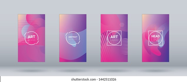 Fluid Shapes. Banner Design Composition. Modern Geometric Pattern. Horizontal Orientation. Fluid Shapes.