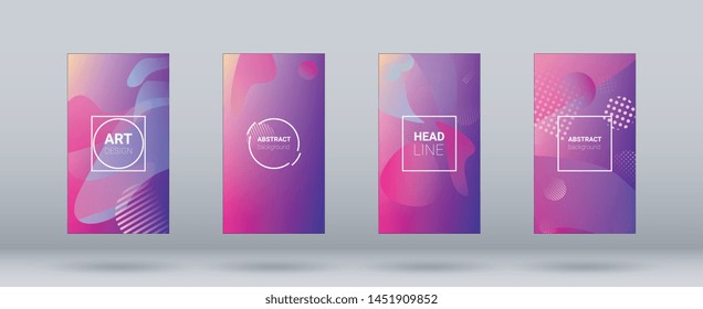 Fluid Shapes. Banner Design Composition. Modern Geometric Pattern. Horizontal Orientation. Fluid Shapes.
