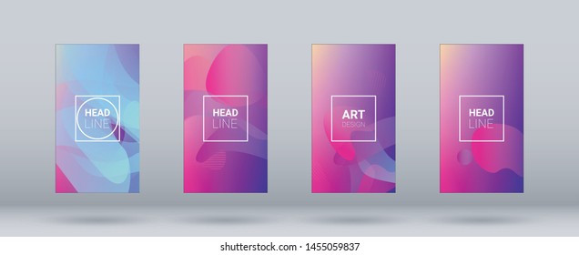 Fluid Shapes. Banner Design Composition. Modern Geometric Pattern. Horizontal Orientation. Fluid Shapes.