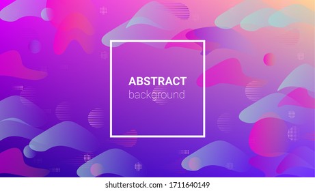 Fluid Shapes. Banner Design Composition. Modern Geometric Pattern. Horizontal Orientation. Fluid Shapes.