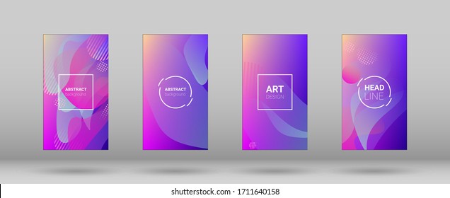 Fluid Shapes. Banner Design Composition. Horizontal Orientation. Modern Geometric Pattern. Fluid Shapes.