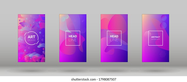 Fluid Shapes. Banner Design Composition. Modern Geometric Pattern. Horizontal Orientation. Fluid Shapes.