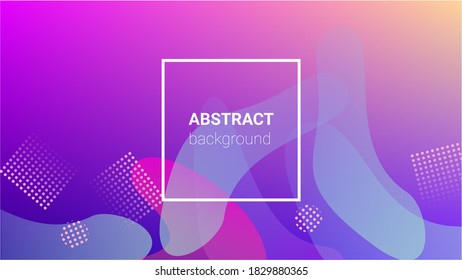 Fluid Shapes. Banner Design Composition. Horizontal Orientation. Modern Geometric Pattern. Fluid Shapes.