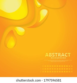 Fluid shapes composition abstract background for promotion square web banner on social media mobile apps. Elements material design. vector illustration