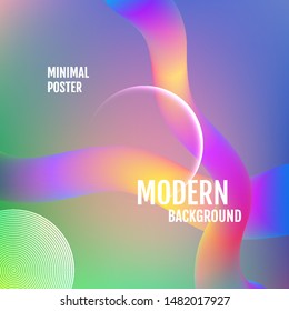 Fluid shapes composition. Abstract light vector background.