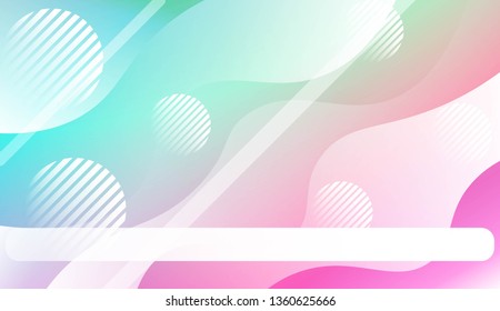 Fluid shapes composition with Abstract Wavy Background with Lines, Circle. For Business Presentation Wallpaper, Flyer, Cover, Landing Page. Vector Illustration with Color Gradient