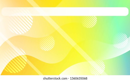 Fluid shapes composition with Abstract Wavy Background with Lines, Circle. For Business Presentation Wallpaper, Flyer, Cover, Landing Page. Vector Illustration with Color Gradient