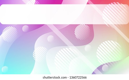 Fluid shapes composition with Abstract Wavy Background with Lines, Circle. For Business Presentation Wallpaper, Flyer, Cover, Landing Page. Vector Illustration with Color Gradient