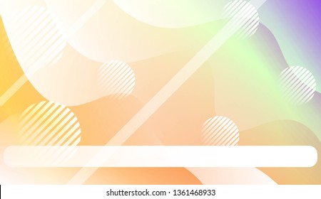 Fluid shapes composition with Abstract Wavy Background with Lines, Circle. For Business Presentation Wallpaper, Flyer, Cover, Landing Page. Vector Illustration with Color Gradient