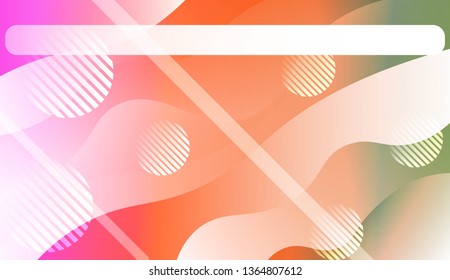 Fluid shapes composition with Abstract Wavy Background with Lines, Circle. For Business Presentation Wallpaper, Flyer, Cover, Landing Page. Vector Illustration with Color Gradient