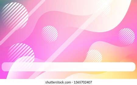 Fluid shapes composition with Abstract Wavy Background with Lines, Circle. For Business Presentation Wallpaper, Flyer, Cover, Landing Page. Vector Illustration with Color Gradient