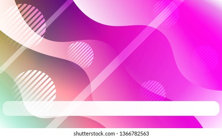 Fluid shapes composition with Abstract Wavy Background with Lines, Circle. For Business Presentation Wallpaper, Flyer, Cover, Landing Page. Vector Illustration with Color Gradient