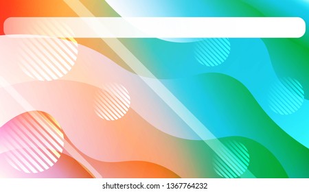 Fluid shapes composition with Abstract Wavy Background with Lines, Circle. For Business Presentation Wallpaper, Flyer, Cover, Landing Page. Vector Illustration with Color Gradient