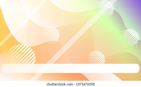 Fluid shapes composition with Abstract Wavy Background with Lines, Circle. For Business Presentation Wallpaper, Flyer, Cover, Landing Page. Vector Illustration with Color Gradient