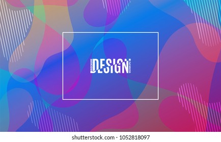 Fluid shapes composition. Colorful geometric background.