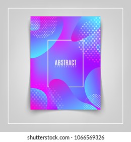 Fluid shapes composition. Colorful geometric background.