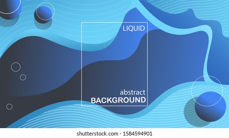 Fluid shapes composition. Colorful geometric background. Vector