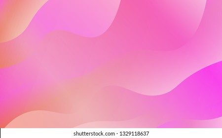 Fluid shapes composition. Design with color of curves. Background for Wallpaper, Web Design, Brochure, Visit Card. Vector wave pattern for backgrounds. Gradient.