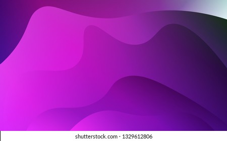 Fluid shapes composition. Design with color of curves. Background for Wallpaper, Web Design, Brochure, Visit Card. Vector wave pattern for backgrounds. Gradient.