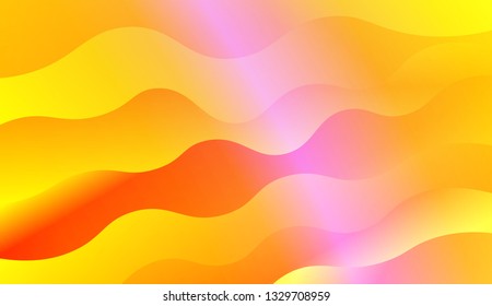 Fluid shapes composition. Design with color of curves. Background for Wallpaper, Web Design, Brochure, Visit Card. Vector wave pattern for backgrounds. Gradient.