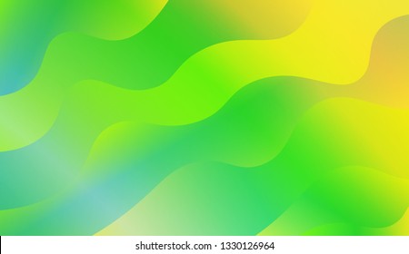 Fluid shapes composition. Design with color of curves. Background for Wallpaper, Web Design, Brochure, Visit Card. Vector wave pattern for backgrounds. Gradient.