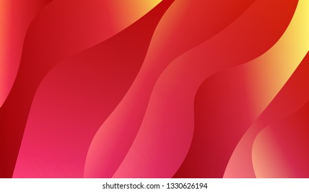 Fluid shapes composition. Design with color of curves. Background for Wallpaper, Web Design, Brochure, Visit Card. Vector wave pattern for backgrounds. Gradient.