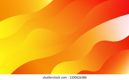 Fluid shapes composition. Design with color of curves. Background for Wallpaper, Web Design, Brochure, Visit Card. Vector wave pattern for backgrounds. Gradient.
