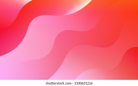 Fluid shapes composition. Design with color of curves. Background for Wallpaper, Web Design, Brochure, Visit Card. Vector wave pattern for backgrounds. Gradient.