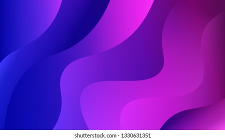 Fluid shapes composition. Design with color of curves. Background for Wallpaper, Web Design, Brochure, Visit Card. Vector wave pattern for backgrounds. Gradient.