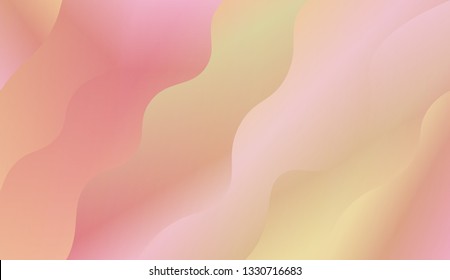 Fluid shapes composition. Design with color of curves. Background for Wallpaper, Web Design, Brochure, Visit Card. Vector wave pattern for backgrounds