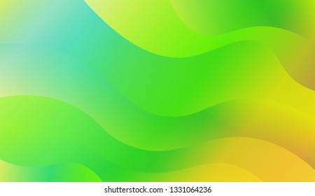 Fluid shapes composition. Design with color of curves. Background for Wallpaper, Web Design, Brochure, Visit Card. Vector wave pattern for backgrounds. Gradient.