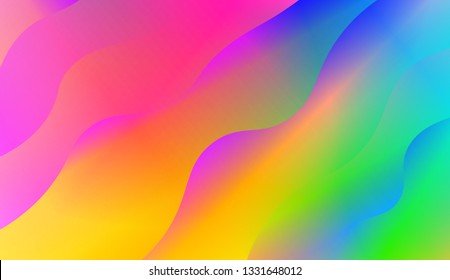 Fluid shapes composition. Design with color of curves. Background for Wallpaper, Web Design, Brochure, Visit Card. Vector wave pattern for backgrounds