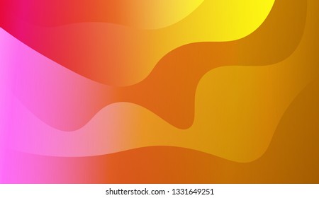 Fluid shapes composition. Design with color of curves. Background for Wallpaper, Web Design, Brochure, Visit Card. Vector wave pattern for backgrounds. Gradient.