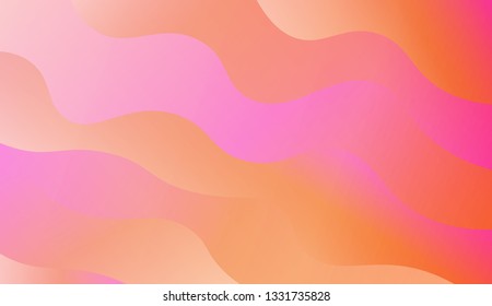 Fluid shapes composition. Design with color of curves. Background for Wallpaper, Web Design, Brochure, Visit Card. Vector wave pattern for backgrounds. Gradient.